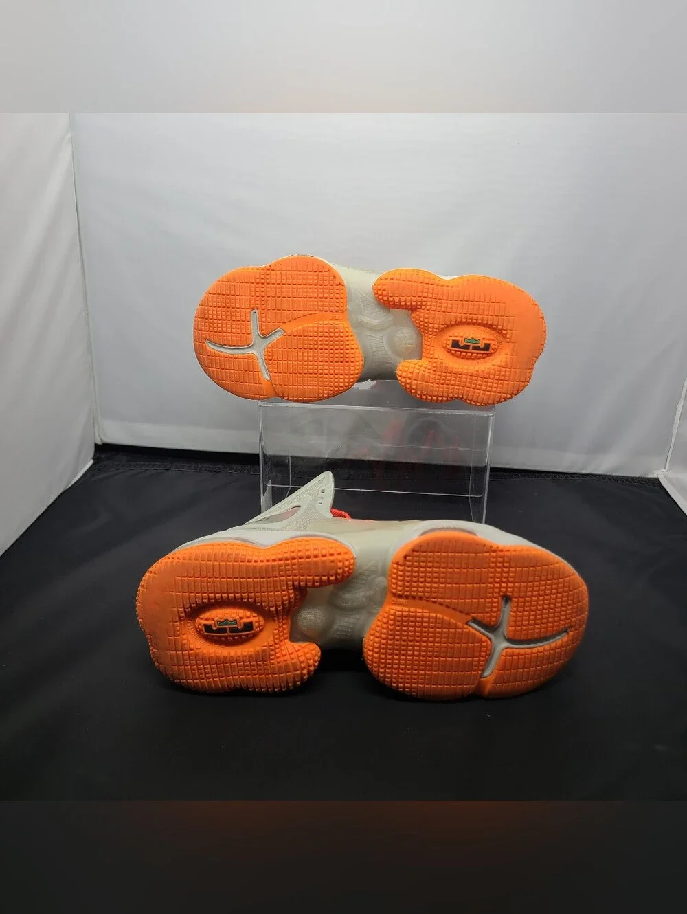 Nike LeBron 19 DD0418-001 Gray Orange Basketball Shoes Sneakers kids Size 5Y